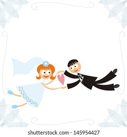 Invitation card wedding vector illustration