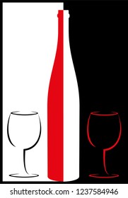 invitation card in a wine cellar that can also be used as a sign, symbol or logo