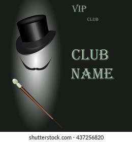 Invitation card.Elegant invitation VIP card.Club poster.