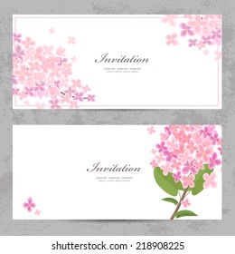 invitation cards with beautiful flowers for your design