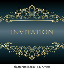 Invitation cards with a beautiful pattern.