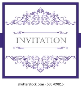 Invitation cards with a beautiful pattern.