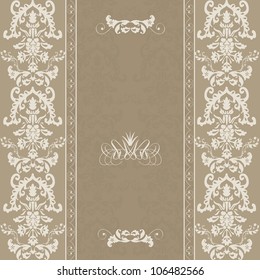 Invitation cards damask