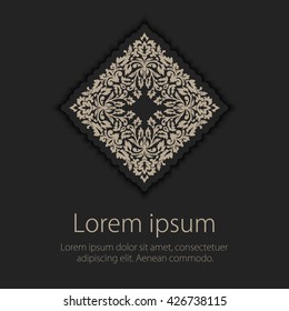 Invitation, cards with ethnic arabesque elements. Arabesque style design. Business cards. eps10