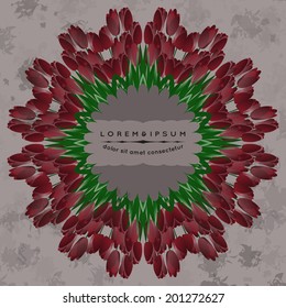 Invitation cards with floral elements