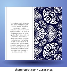 Invitation cards with floral elements