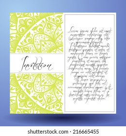 Invitation cards with floral elements