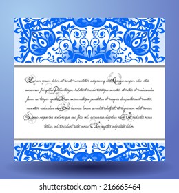 Invitation cards with floral elements
