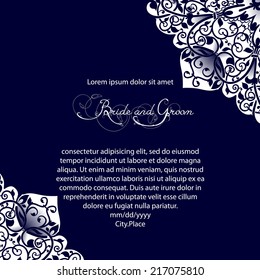 Invitation cards with floral elements