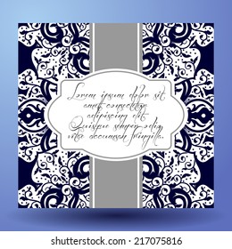 Invitation cards with floral elements