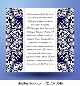 Invitation cards with floral elements
