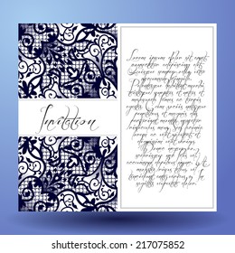 Invitation cards with floral elements