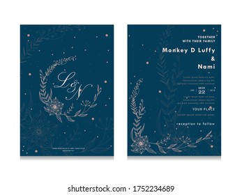 invitation cards flower circle vector