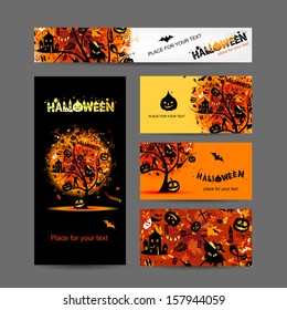 Invitation cards for halloween party for your design