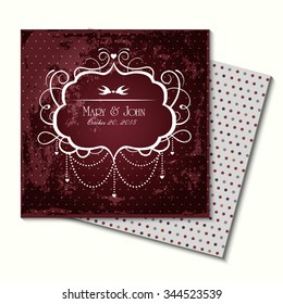 Invitation cards in an old-style