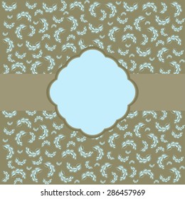 Invitation cards on flower background. 
