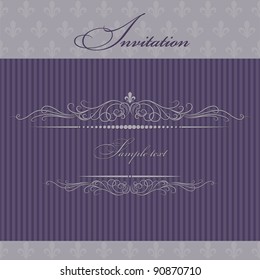 Invitation cards purple