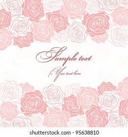 Invitation cards with roses