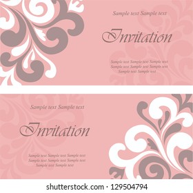 Invitation cards set.