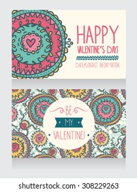 invitation cards for valentine's day, vector illustration