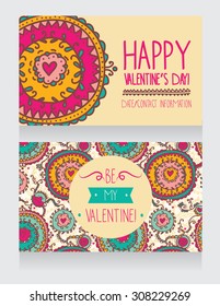 invitation cards for valentine's day, vector illustration