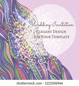 Invitation Cards with wave decor