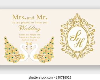  Invitation cards and wedding cards. Template frame. Perfect cards for any other kind of design, birthday and other holiday, medallion, indian, arabic,dubai.
