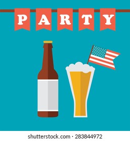invitation for celebration of independence day. illustration