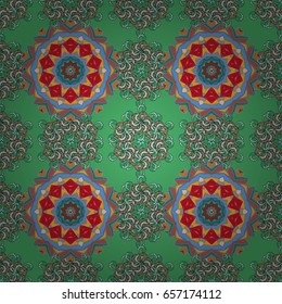 Invitation with colored mandala. Vector pattern for wedding card illustration. Vintage decorative element on a background.