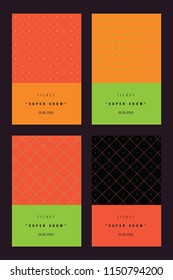  Invitation colorful cards set. Safe the date, first, last name