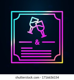 Icono de invitación, nolan comunicación. Línea delgada simple, contorno vectorial de iconos de comunicación para ui y ux, sitio web o aplicación móvil