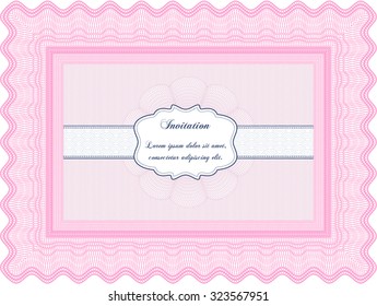 Invitation. Complex design. With background. Customizable, Easy to edit and change colors.