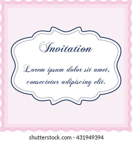Invitation. Complex design. Detailed. Printer friendly. 