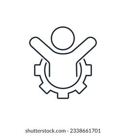 Invitation to cooperation. Welcome.Transaction offer. Join the community. Vector linear icon isolated on white background.