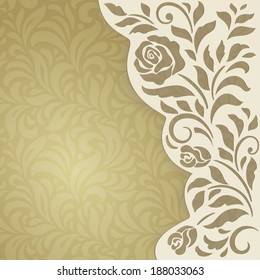 invitation cute card with rose
