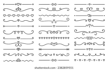 invitación, decoración, tarjeta, rama
Divisores de texto con el conjunto de doodles de corazones. Elementos decorativos de bodas. Ornamento divisor, bordes, líneas. Ilustración vectorial dibujada a mano aislada en fondo blanco