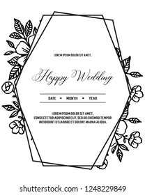 invitation design background for wedding hand draw vector