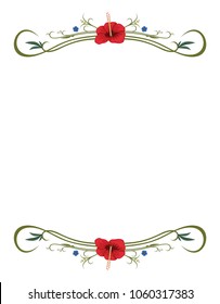 Invitation Design with a floral frame