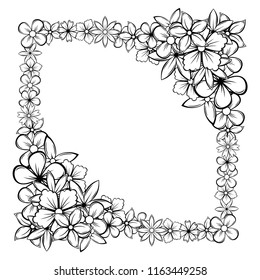 Invitation Design Floral Frame Stock Vector (Royalty Free) 1163449258 ...