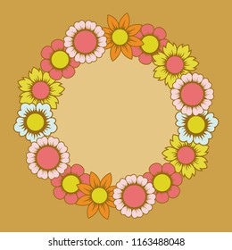 Invitation Design with a floral frame