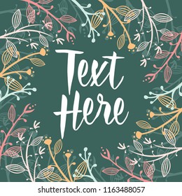 Invitation Design with a floral frame