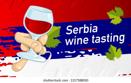 Invitation design for tasting Hungary wine. Vector design banner, card, flyer