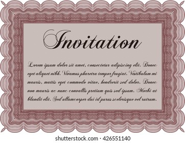 Invitación. Detallado. Diseño complejo. Fácil de imprimir. 