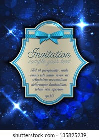 invitation to an elegant space background