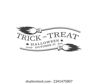  invitation element for your idea.fly broomstick illustration in celebration trick or treat halloween october 31st