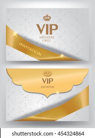 Invitation envelope with floral design elements and silk gold ribbon. Vector illustration