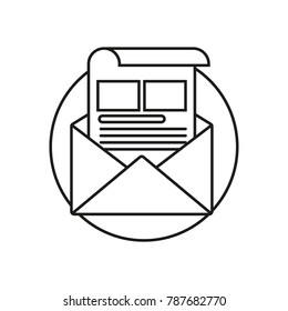 Invitation envelope icon