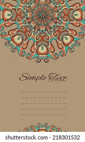 invitation with ethnic background