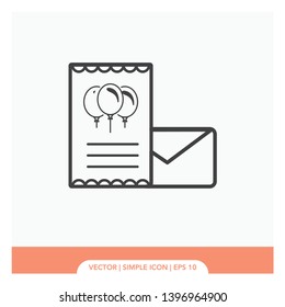Invitation Flat  Icon Vector Illustration