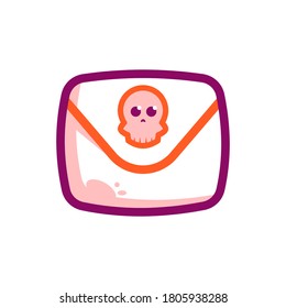 invitation flat outline halloween icon